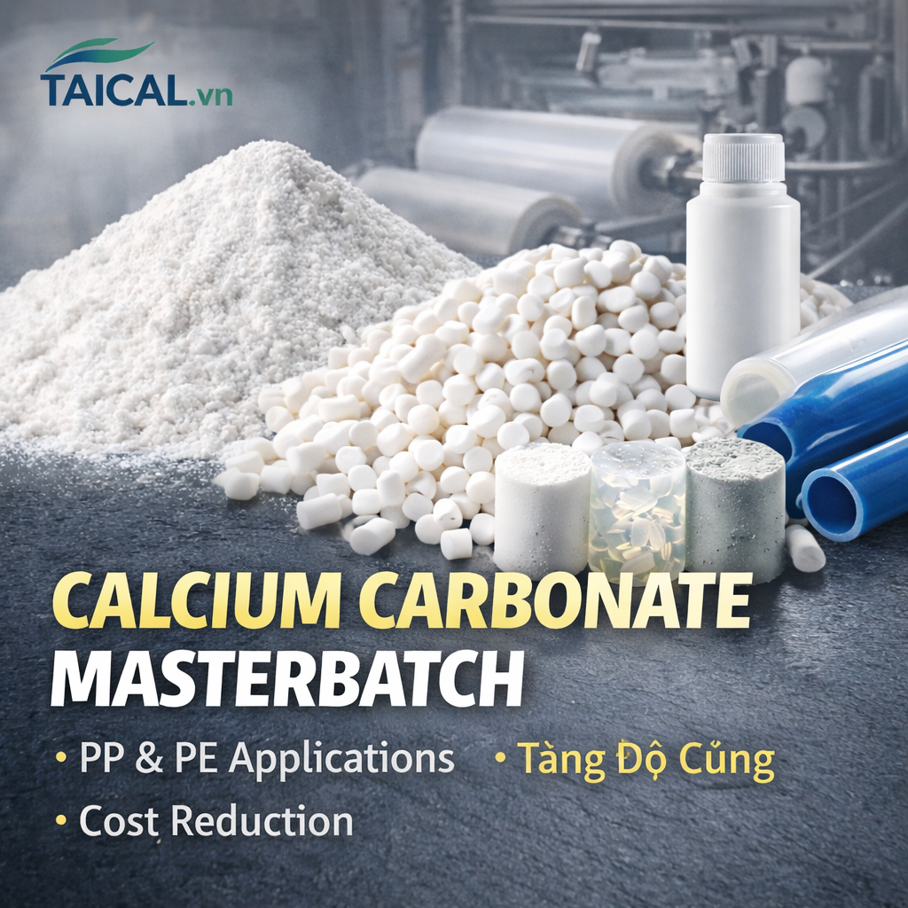 calcium carbonate masterbatch used in PP and PE plastic production