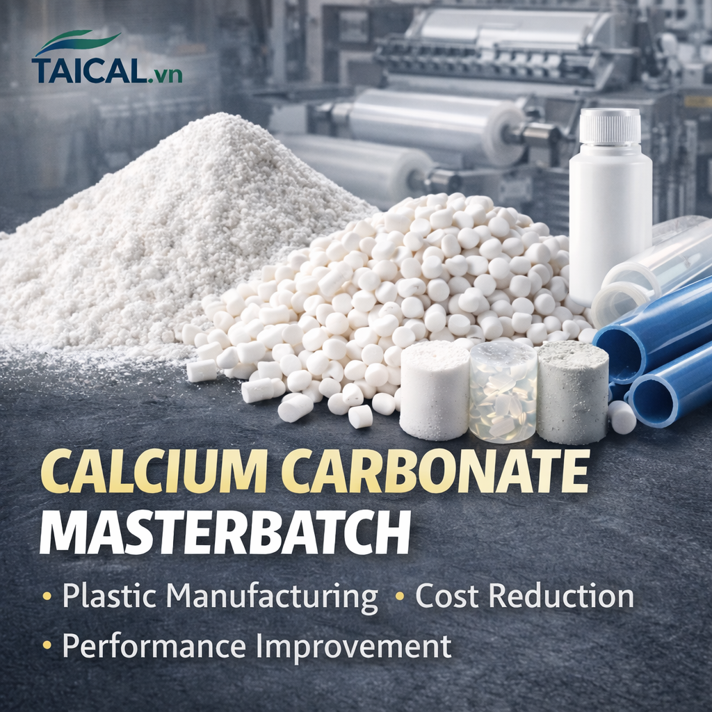 calcium carbonate masterbatch for pp and pe plastic manufacturing
