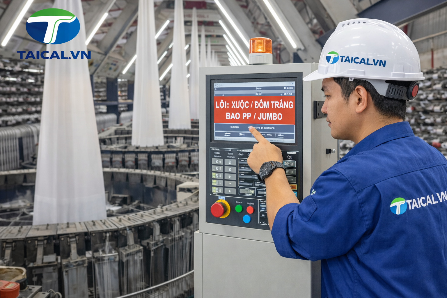 sửa lỗi máy dệt kéo sợi bao jumbo taical vn