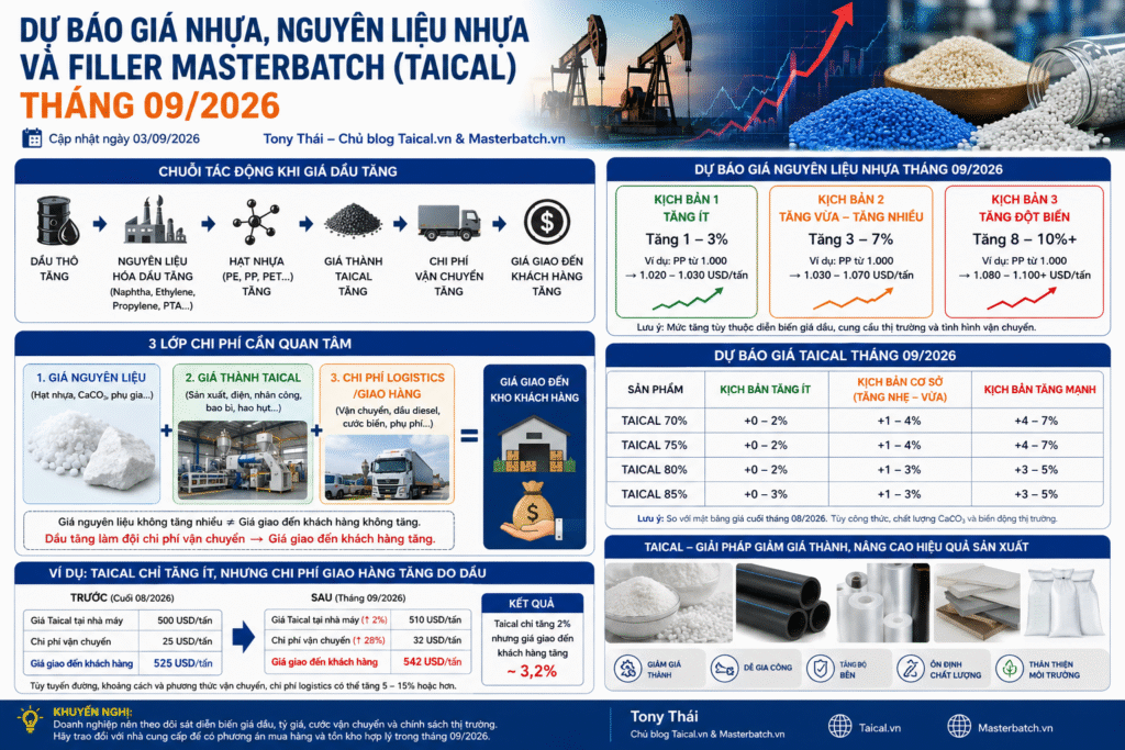 Dự Báo Giá Nhựa & Taical Tháng 09/2026 | Tony Thái